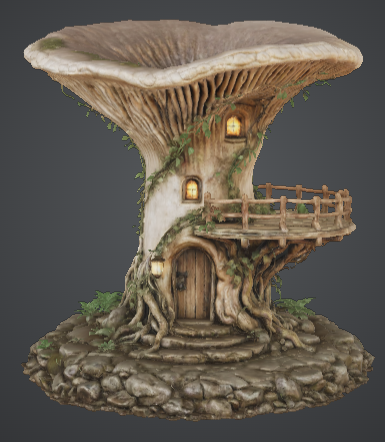 Clubfoot Funnelcap Mushroom house