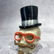 IMG_6133-conv.jpeg Skull Distinguished With Top Hat Moustache and Glasses