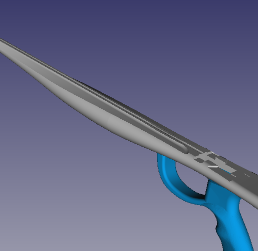 STL file Python 90, muzzle with double circular, for wood carving on ...