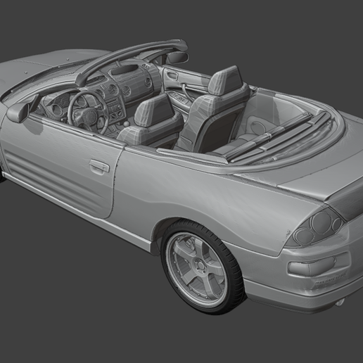 Captura-de-Tela-63.png Mitsubishi Eclipse GT 2000 Convertible - Modèle imprimable en 3D à l'échelle 1/24