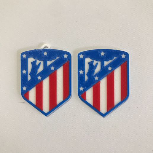 Atlético Madrid Key Ring and Coat of Arms 3D model