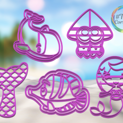 fondo del mar 2.png Pack n°2 background of the sea cookie cutter