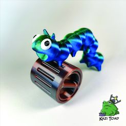 jar.jpg Free STL file Standing caterpillar・3D print object to download