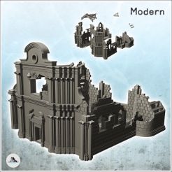 1-PREM-B19.jpg Archivo STL Iglesia barroca en ruinas con frontón y marco (19) - Segunda Guerra Mundial Segunda Guerra Mundial Campaña occidental EE.UU. Reino Unido Alemania・Modelo de impresión 3D para descargar