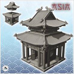 1.jpg Archivo STL Altar asiático con doble techo y columnas (31) - Asia Terreno Clash of Katanas Tabletop RPG China Corea・Modelo de impresora 3D para descargar