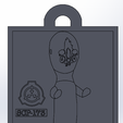 SCP-173-SIN-bordes-FRONTAL.png Key ring SCP-173