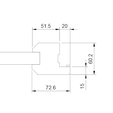 GUWindowProfil.png STL file Inside / outside lock handle for GU window door・3D print model to download