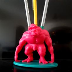 20180723_170756.jpg Free STL file Ape Penholder・3D printable design to download