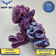 124.png HALLOWEEN - ARTICULATED CANDY DRAGON MFP3D -NO SUPPORT - PRINT IN PLACE - SENSORY TOY-FIDGET