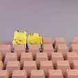 Pikachu_13.jpg Lazy Pikachu Keyboard Decoration - 3D Print Model STL