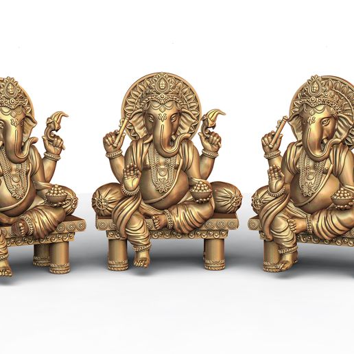 Download Obj File Ganesh Ji Lotus 3d Model 10 • 3d Printer Design ・ Cults 0869