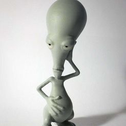 roger_colored.jpg Descargar archivo STL gratis Figura de alienígena・Modelo para la impresora 3D