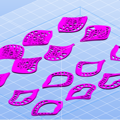 30fceb47-9a74-42bc-8569-073ffb186edd.png Fichier 3D gratuit Séries de boucles d'oreilles : Courbes et plats, motifs quadrilatéraux・Idée pour impression 3D à télécharger
