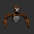 Gorila-Zbrush.jpg Gorilla Tag Flexi Articulated 3D Print Digital File For Personal Use and Personal 3D Printing
