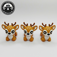 Flexi-Tiny-Deer,-P1.png Flexi Tiny Deer, Gelenkige Zappelfigur, inklusive Schlüsselanhänger, inklusive 3mf