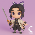 shinobu.png Demon Slayer (Kimetsu no Yaiba) - Colección completa de Chibi Hashira y Demonios | Pack de 10 figuras 3D de personajes STL
