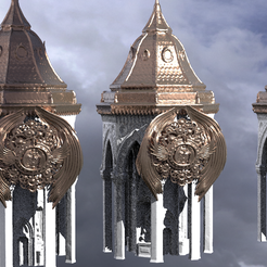 untitled.2772.png OBJ file Steampunk Medieval Tower Angel design・3D printer design to download