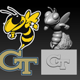 hgghj.png Georgia Tech Yellow Jackets football mascot statue - 3d Print