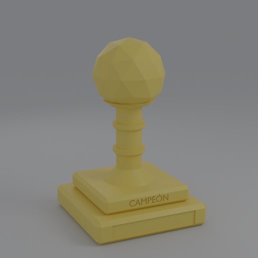 Trofeo de fútbol con placa / Soccer Trophy Custom Plate 3D model
