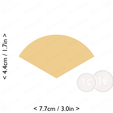 1-3_of_pie~1.75in-cm-inch-cookie.png Slice (1∕3) of Pie Cookie Cutter 1.75in / 4.4cm