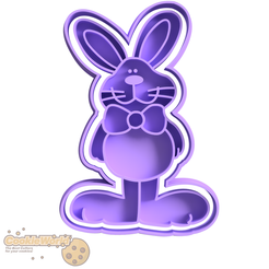 bunny-1.1.png Archivo STL Cortador de galletas y sello de conejo・Modelo de impresora 3D para descargar, CookieWorld