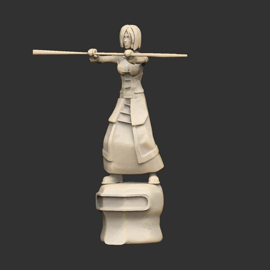 GuildStatue05.jpg Free STL file Guild Hero Statues x6・3D printable model to download, CharlieVet