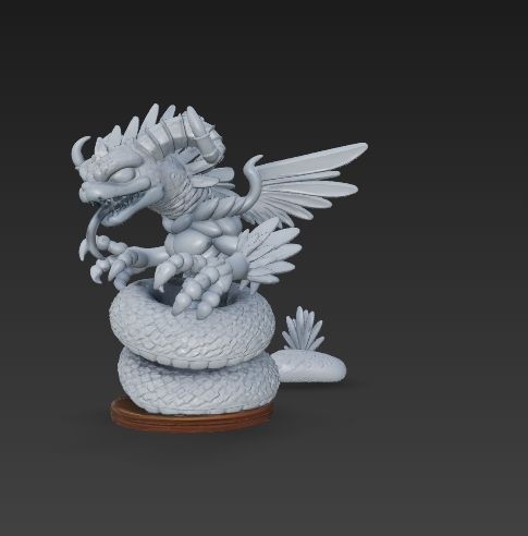 Naga-Sentinel-8.jpg Naga Sentinel - Criatura fantástica mitad serpiente mitad dragón Modelo de impresión 3D