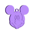 mickey face.stl 5 Mickey Disney Keychain