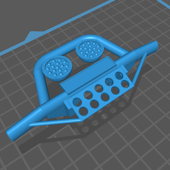 SpotBumper.png STL file 1/18 Traxxas TRX4M Defender Stinger Bumper with Spotlights・3D print model to download