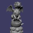 000.jpg Dragon à éclore très détaillé - Miniature imprimable en 3D