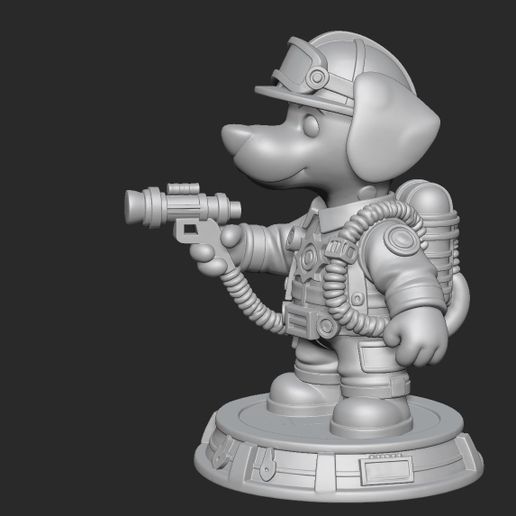 🐕 Dog firefighter・ STL File for 3D printing・Cults