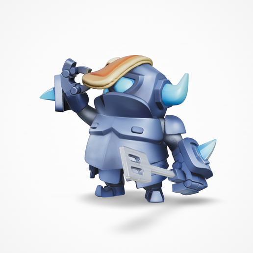 🥞 Mini P.E.K.K.A. with Pancake - Clash Royale Fan Art Figure