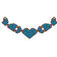 necklace.png STL file Geometric heart necklace (single print)・3D printing idea to download