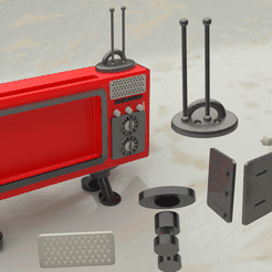 TV_auto_VRayCam001.RGB_color.0100.png Файл STL Ретро-телевизионный держатель для телефона с функциональными частями・Модель для печати в 3D скачать