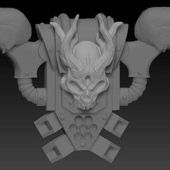 e718475d-a9d5-431a-9f3c-ab2efe592a4c.jpg Free STL file Backpack Chaos skull deamon・3D printer design to download