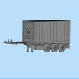 1.jpg Container Trailer scale. Semi trailer frame shipping container chassis