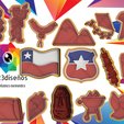 chile.png SET 15 COOKIE CUTTERS CHILEAN NATIONAL HOLIDAYS