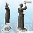2.jpg Monk preaching with bible in monastic robe (30) - Medieval RPG D&D Gothic Feudal Old Archaic Saga 28mm 15mm