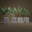 p1.png STL file Plant pots with quotes・3D printing design to download