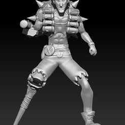 front.PNG Free 3D file Junkrat from Overwatch・3D print design to download