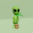 zr1.png Cute Alien Vase Pot - Miniature - STL Printable