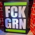 FCK-GRN.jpg FCK GRN Lightbox, Lightbox, Fuck Greens, LED
