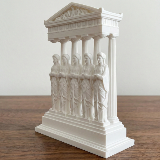 Greek Temple with Caryatids - Architectural 3D Model