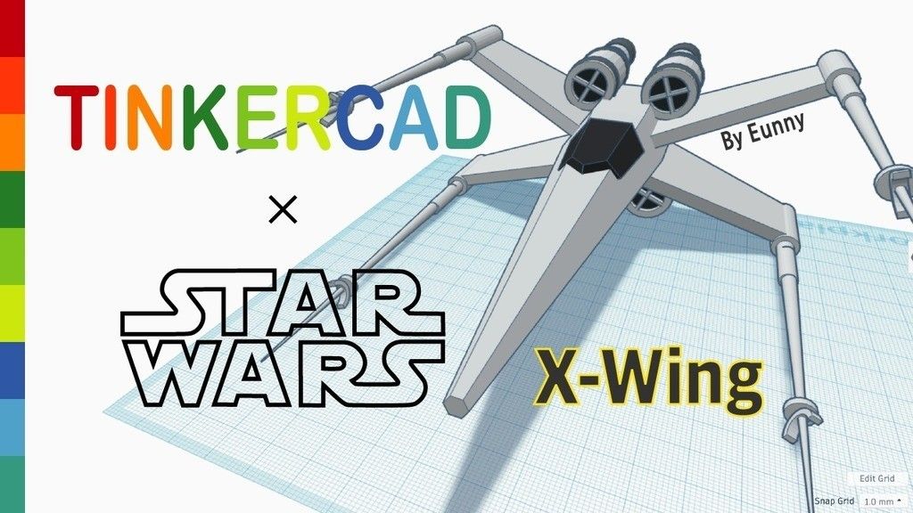 download free stl file simple x wing with tinkercad 3d printable template cults