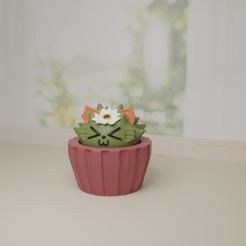 61574_kaktusi_share.jpg Файл STL Горшечное растение: кактусовая кошка в горшке・Модель для загрузки и 3D-печати