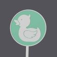 duckie.jpg Baby Shower Cupcake Topper - duckie