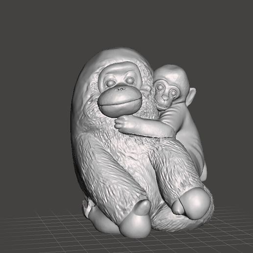 Punch and his stuffed animal, monkey