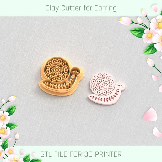 Folk Art Snail Clay Cutter