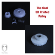 The final 3D Printed Pulley Timing Belt Pulley for sewing machine