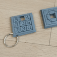 SlidingPuzzle1.png 2 Sided Sliding Puzzle Key Ring